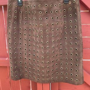 Suede skirt